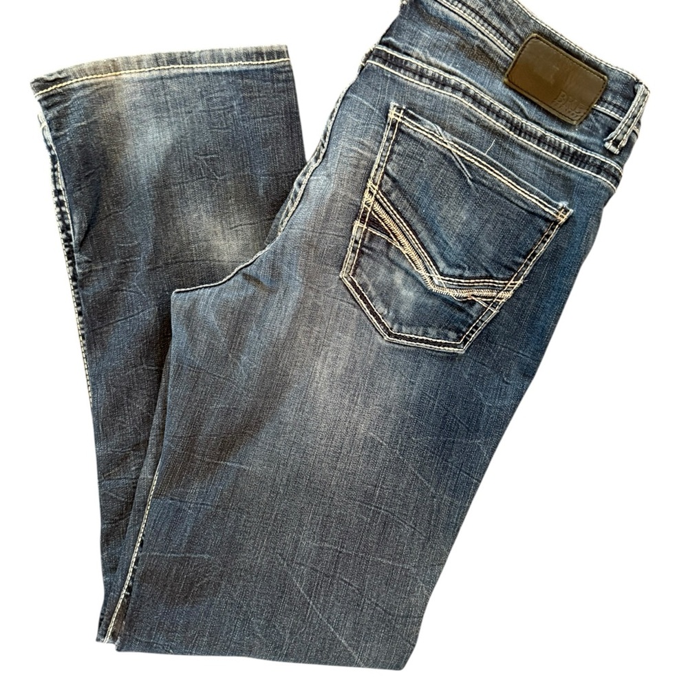 Buckle Blue Bootcut Jeans for Men